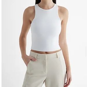 Express Body Contour High Neck Cropped Tank NWT!